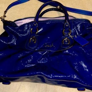 Coach blue patent leather BRAND New